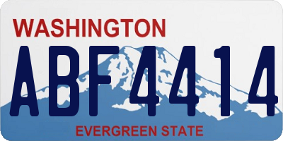 WA license plate ABF4414