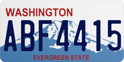 WA license plate ABF4415