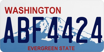 WA license plate ABF4424