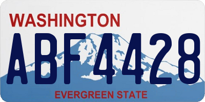 WA license plate ABF4428