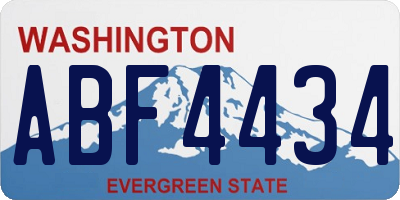 WA license plate ABF4434