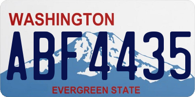 WA license plate ABF4435
