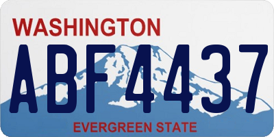 WA license plate ABF4437