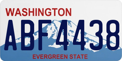 WA license plate ABF4438