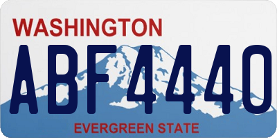 WA license plate ABF4440