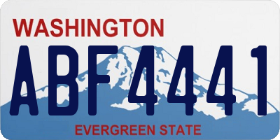 WA license plate ABF4441