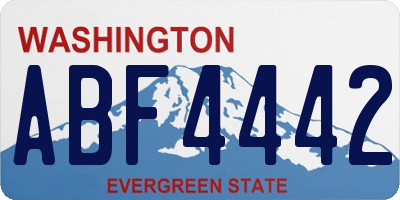 WA license plate ABF4442