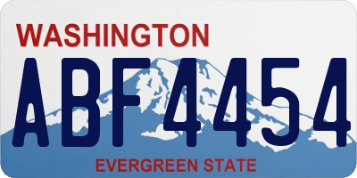 WA license plate ABF4454