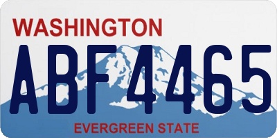 WA license plate ABF4465