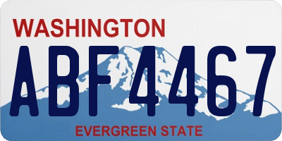 WA license plate ABF4467