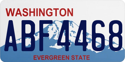 WA license plate ABF4468