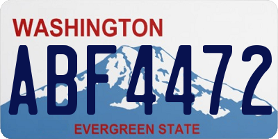 WA license plate ABF4472