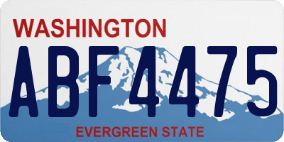 WA license plate ABF4475