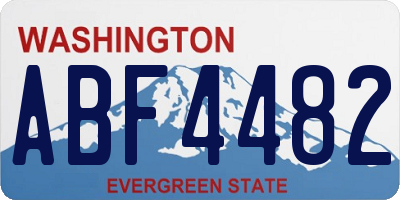WA license plate ABF4482