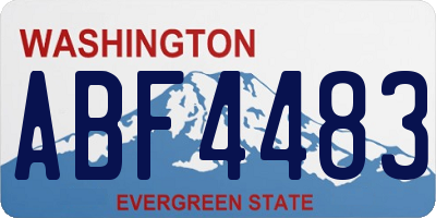 WA license plate ABF4483