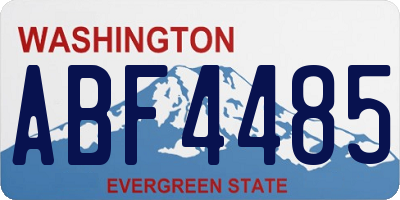 WA license plate ABF4485