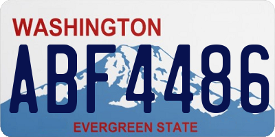 WA license plate ABF4486