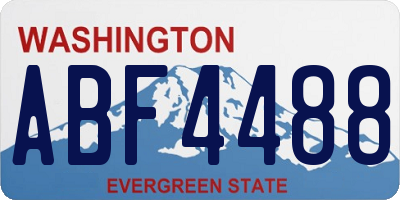 WA license plate ABF4488