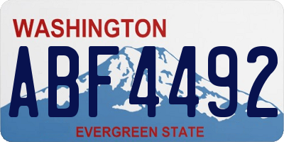 WA license plate ABF4492