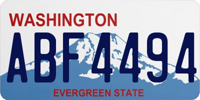 WA license plate ABF4494