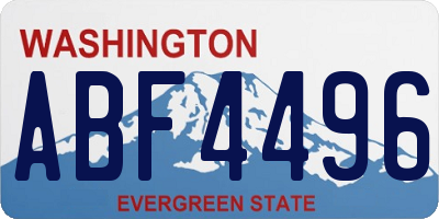 WA license plate ABF4496
