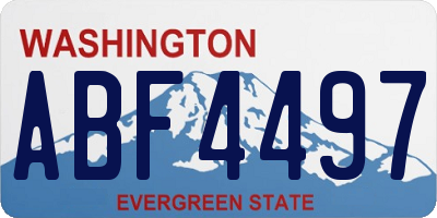 WA license plate ABF4497