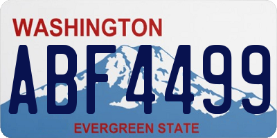 WA license plate ABF4499