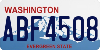 WA license plate ABF4508