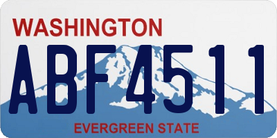 WA license plate ABF4511
