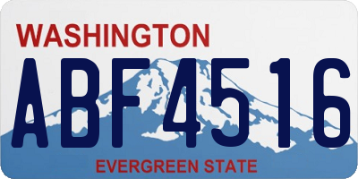 WA license plate ABF4516