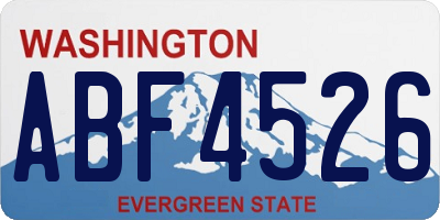 WA license plate ABF4526