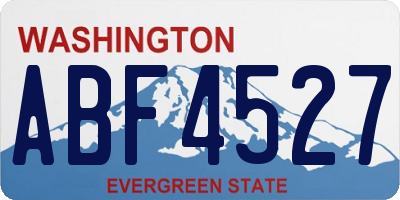 WA license plate ABF4527