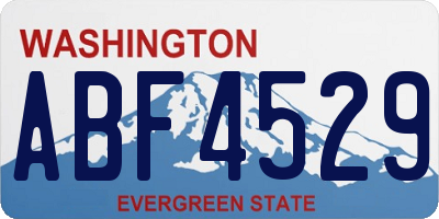 WA license plate ABF4529