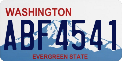 WA license plate ABF4541