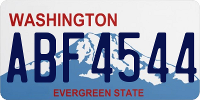 WA license plate ABF4544