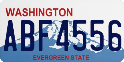 WA license plate ABF4556
