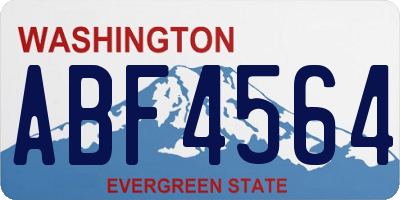 WA license plate ABF4564