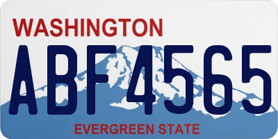 WA license plate ABF4565