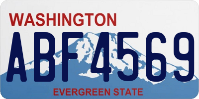 WA license plate ABF4569