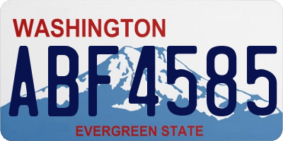 WA license plate ABF4585