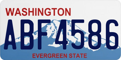 WA license plate ABF4586