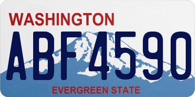 WA license plate ABF4590