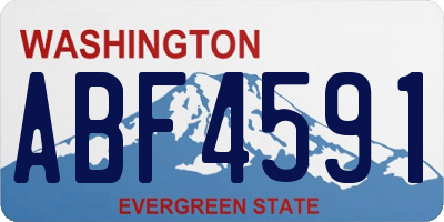 WA license plate ABF4591