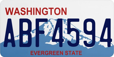 WA license plate ABF4594