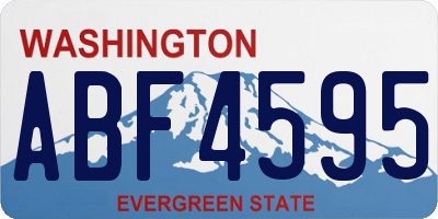 WA license plate ABF4595