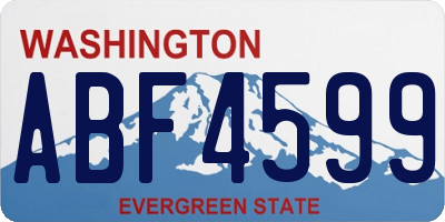 WA license plate ABF4599