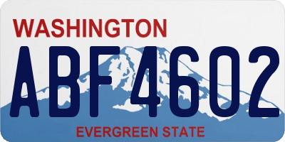 WA license plate ABF4602
