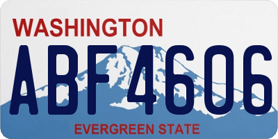 WA license plate ABF4606