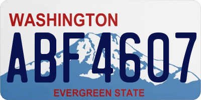 WA license plate ABF4607