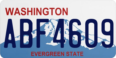 WA license plate ABF4609
